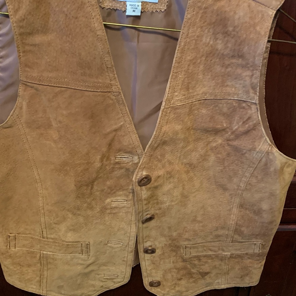 Kathy Ireland Tan Suede Vest